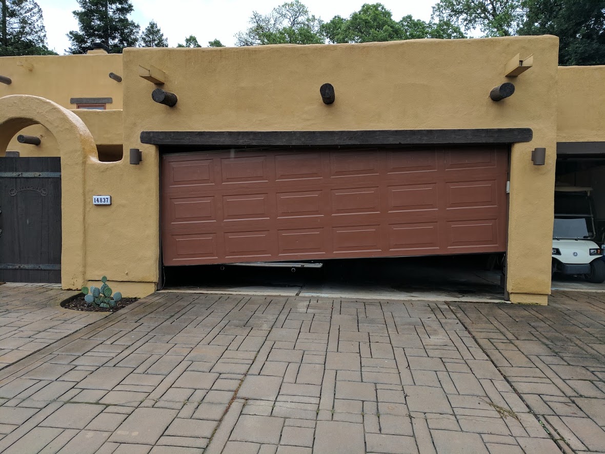Off Track Garage Door Repair Project, Garage Door Repair Whittier Ca